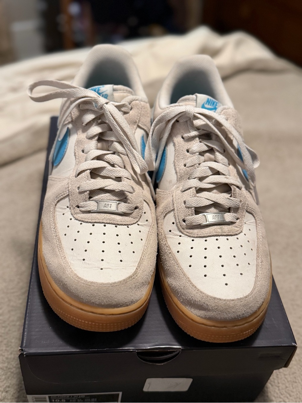 Nike Air Force 1 '07 LV8 Phantom/Baltic Blue-Gum Yellow Men’s shoe